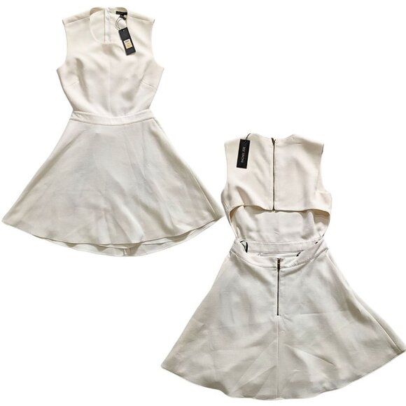 NWT Revolve RACHEL ZOE Leigh Soft White Cut Out Sleeveless Mini Dress Size 6 - Picture 8 of 8